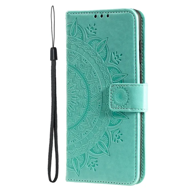 Housse Xiaomi 17T mandala soleil relief porte-cartes folio