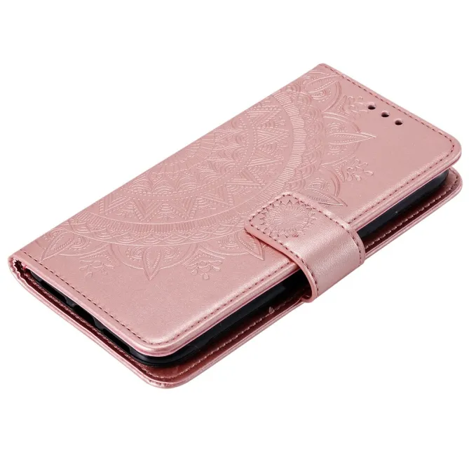 Housse Xiaomi 17T mandala soleil relief porte-cartes folio