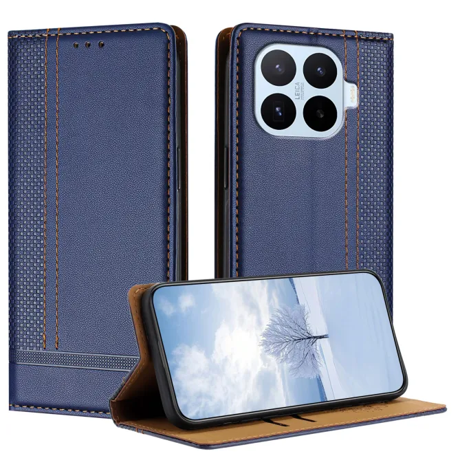 Flip Cover Xiaomi 17T Lignes Structurées avec Porte-Cartes