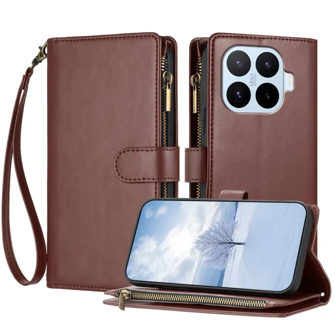 Housse Xiaomi 17T Zippée Porte-Cartes Simili Cuir