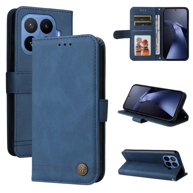 Housse Xiaomi 17T toucher peau ciré médaillon arbre de vie
