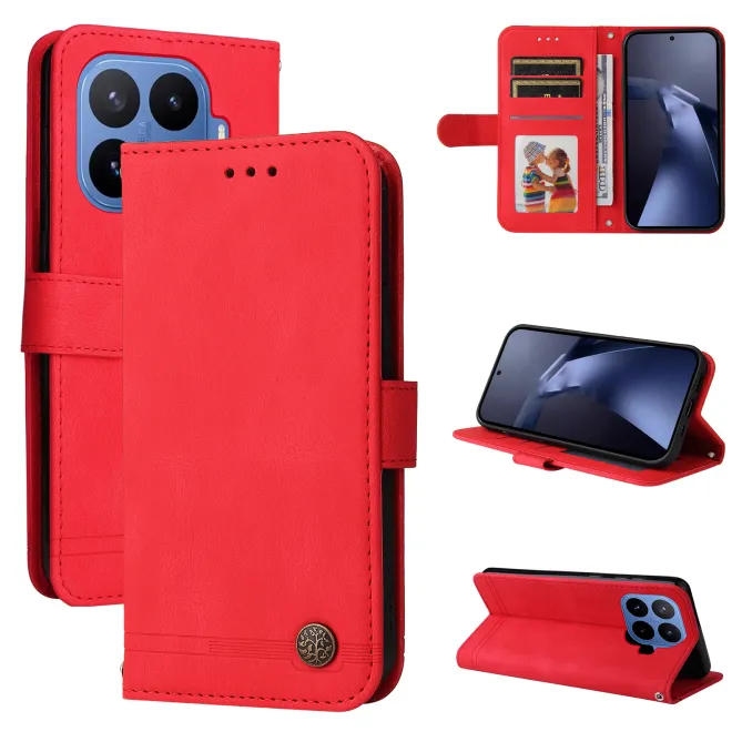 Housse Xiaomi 17T toucher peau ciré médaillon arbre de vie