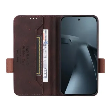 Housse Xiaomi 17T Folio Effet Cuir Décor Métallique