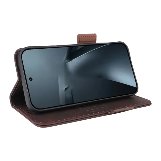 Housse Xiaomi 17T Folio Effet Cuir Décor Métallique