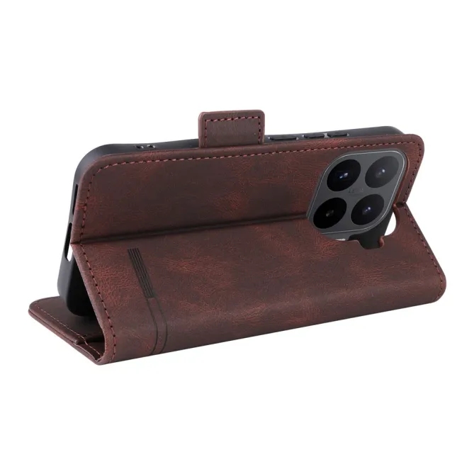 Housse Xiaomi 17T Folio Effet Cuir Décor Métallique