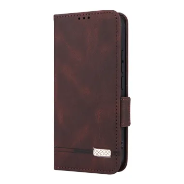 Housse Xiaomi 17T Folio Effet Cuir Décor Métallique