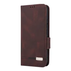 Housse Xiaomi 17T Folio Effet Cuir Décor Métallique