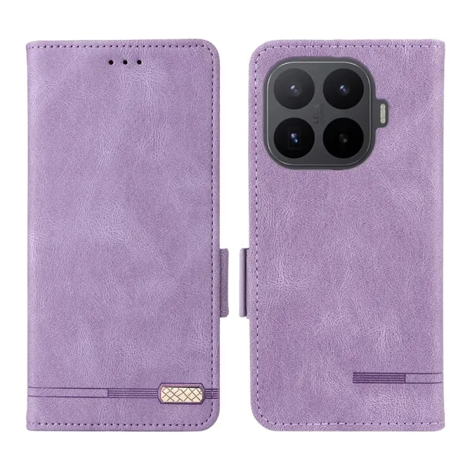 Housse Xiaomi 17T Folio Effet Cuir Décor Métallique