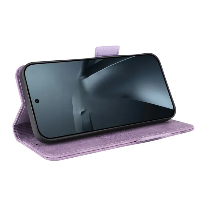 Housse Xiaomi 17T Folio Effet Cuir Décor Métallique