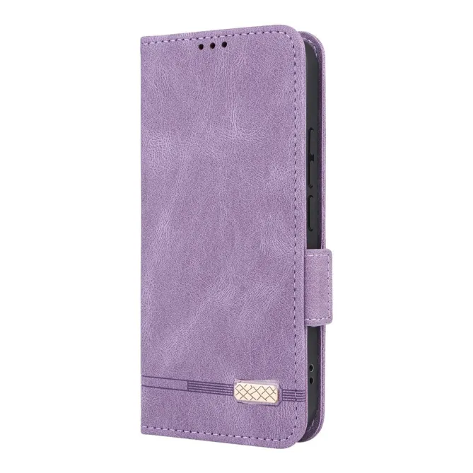 Housse Xiaomi 17T Folio Effet Cuir Décor Métallique