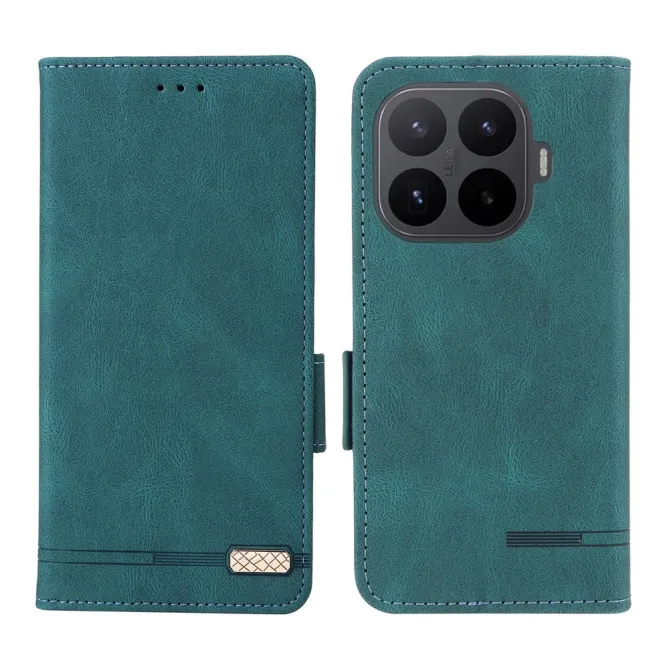 Housse Xiaomi 17T Folio Effet Cuir Décor Métallique