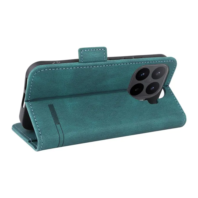 Housse Xiaomi 17T Folio Effet Cuir Décor Métallique