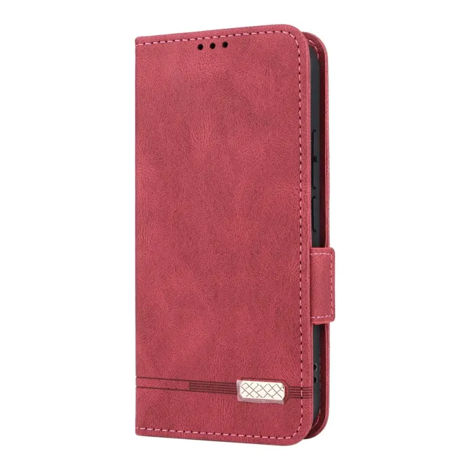 Housse Xiaomi 17T Folio Effet Cuir Décor Métallique