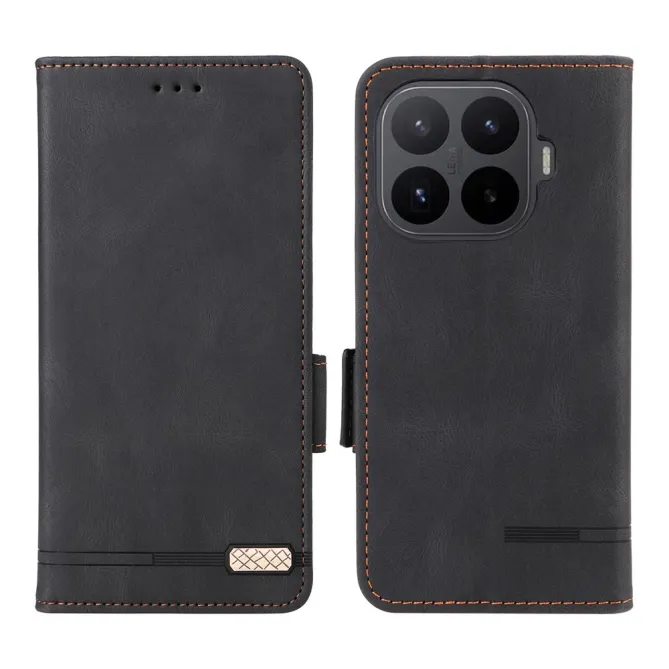 Housse Xiaomi 17T Folio Effet Cuir Décor Métallique