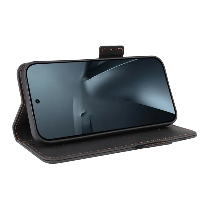 Housse Xiaomi 17T Folio Effet Cuir Décor Métallique