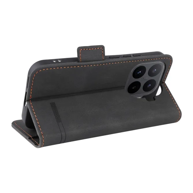 Housse Xiaomi 17T Folio Effet Cuir Décor Métallique