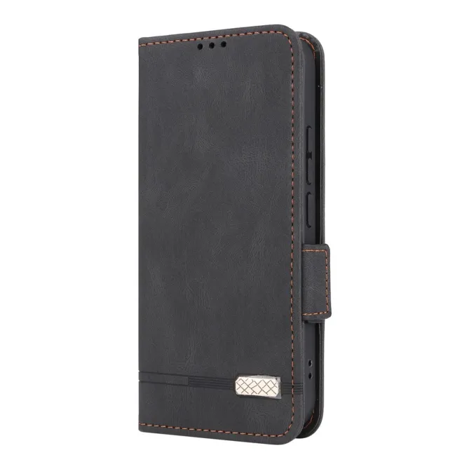 Housse Xiaomi 17T Folio Effet Cuir Décor Métallique