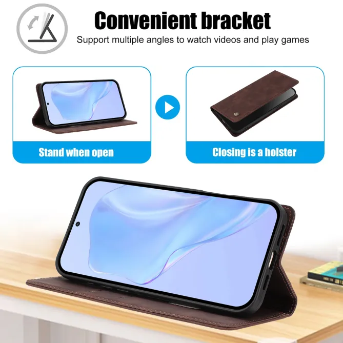 Flip Cover Xiaomi 17T simili cuir mat avec porte-cartes et support