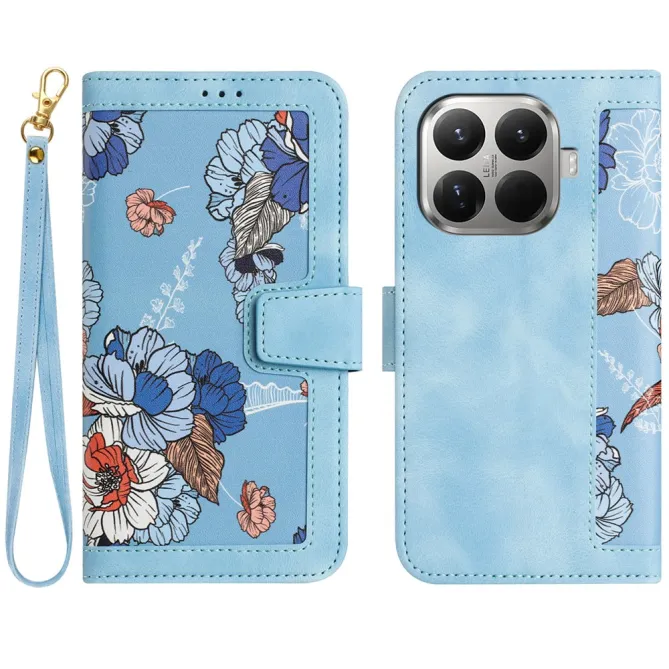 Housse Xiaomi 17T fleurie avec dragonne