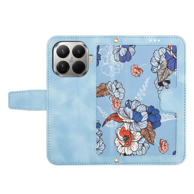 Housse Xiaomi 17T fleurie avec dragonne