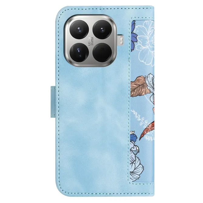 Housse Xiaomi 17T fleurie avec dragonne