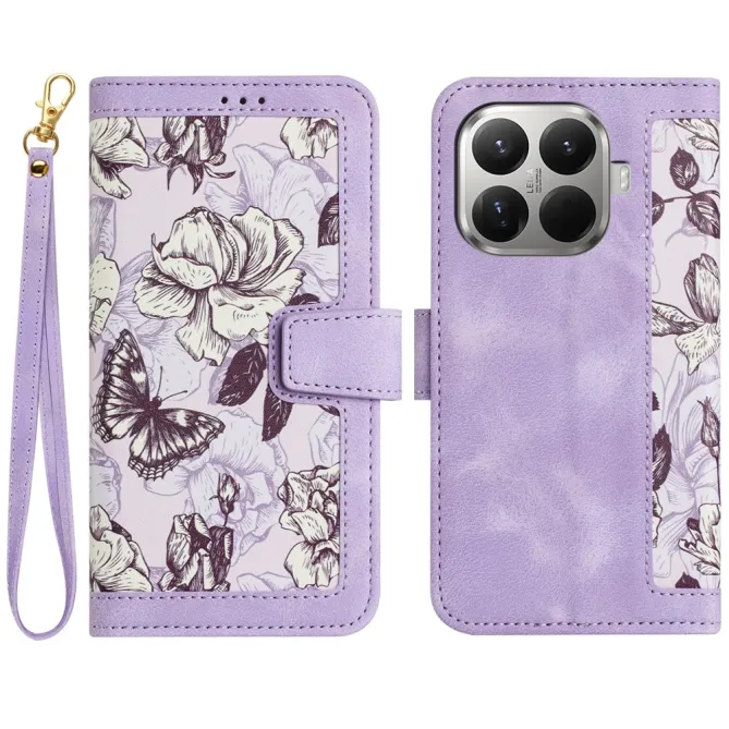 Housse Xiaomi 17T florale avec dragonne