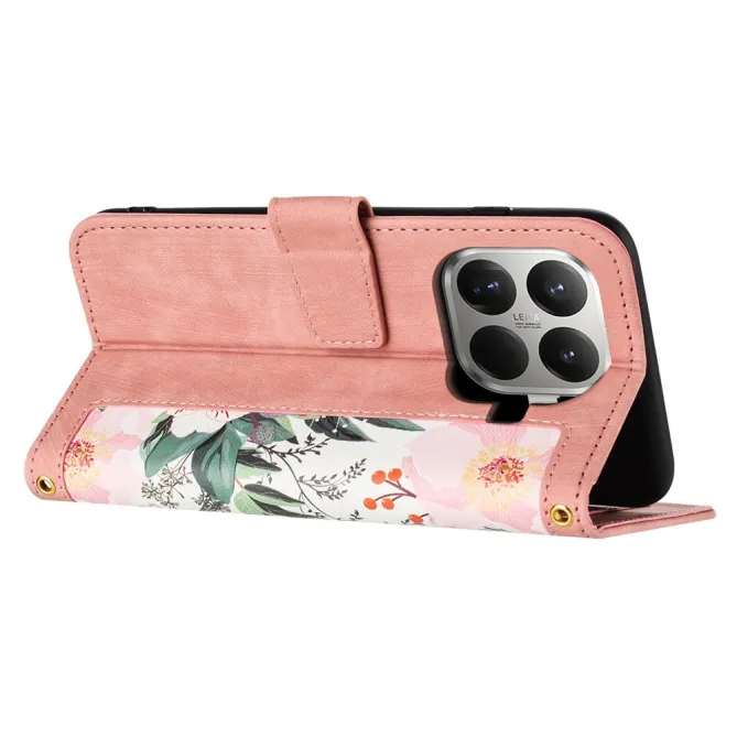 Housse Xiaomi 17T Anaïs florale avec dragonne