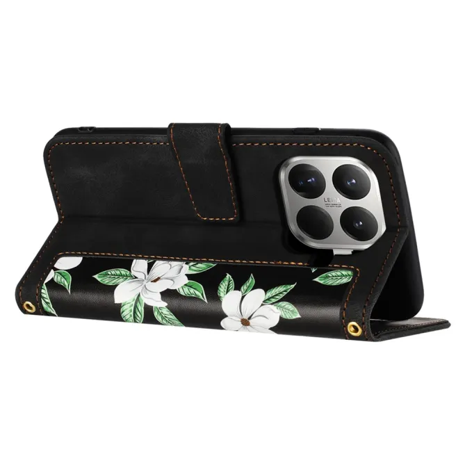 Housse Xiaomi 17T Bianca fleurie avec dragonne