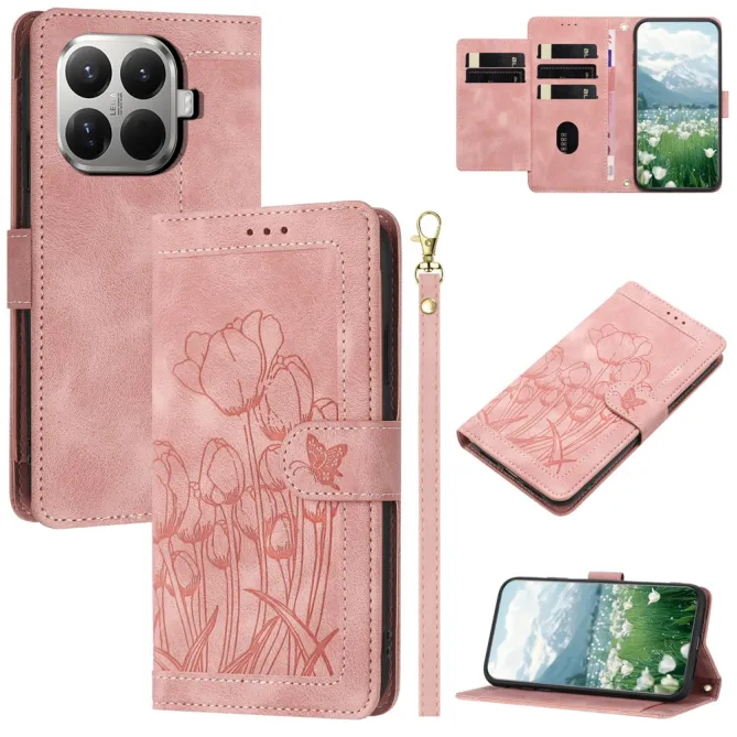Housse Xiaomi 17T Tulipe à Lanière