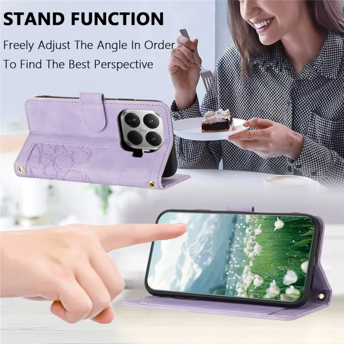 Housse Xiaomi 17T Tulipe à Lanière