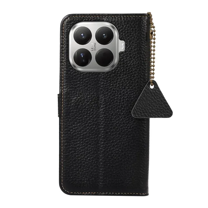 Housse Xiaomi 17T Cuir Véritable avec Chaîne Pendentif