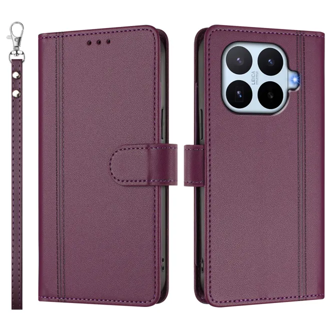 Housse Xiaomi 17T Multi Emplacements Simili Cuir avec Dragonne