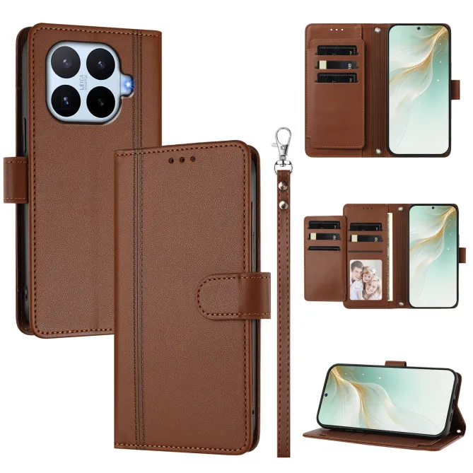 Housse Xiaomi 17T Multi Emplacements Simili Cuir avec Dragonne