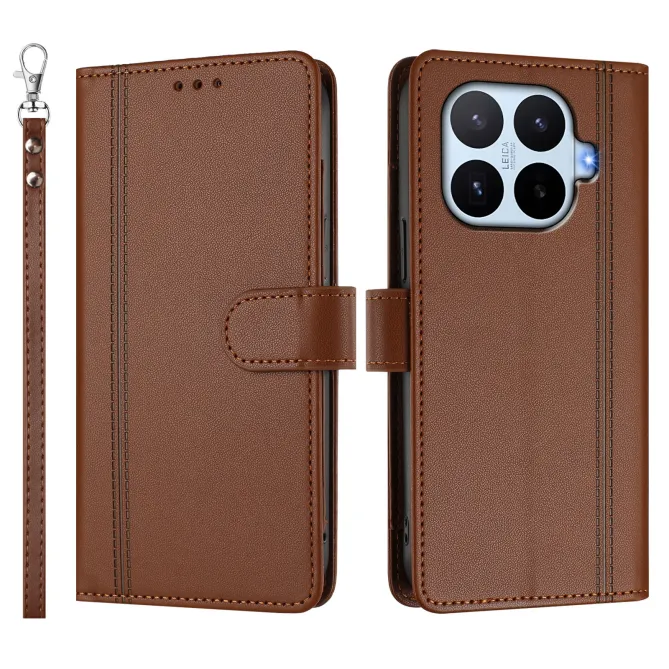 Housse Xiaomi 17T Multi Emplacements Simili Cuir avec Dragonne