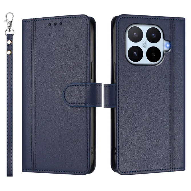 Housse Xiaomi 17T Multi Emplacements Simili Cuir avec Dragonne