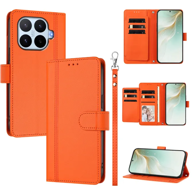 Housse Xiaomi 17T Multi Emplacements Simili Cuir avec Dragonne