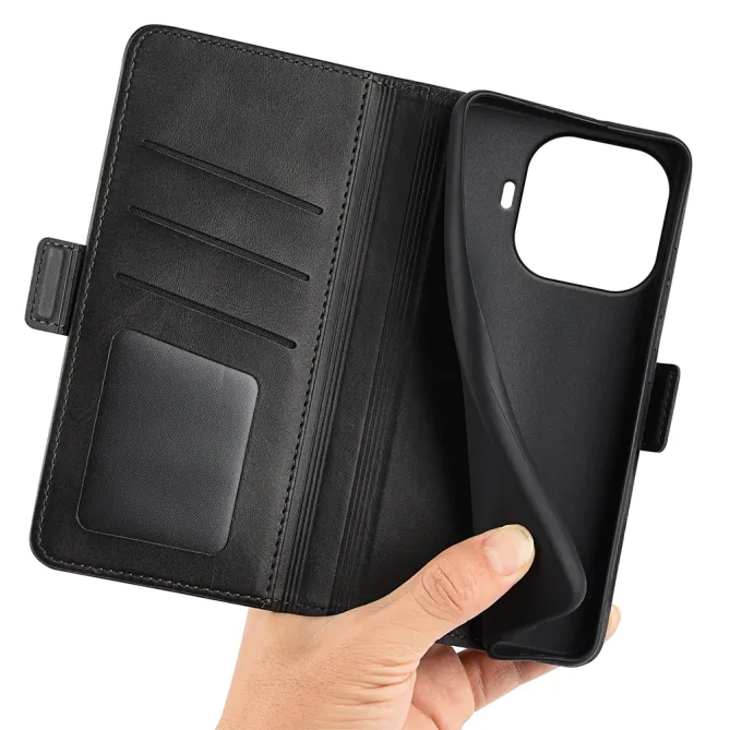 Étui Xiaomi 17T portefeuille revêtement simili cuir mat