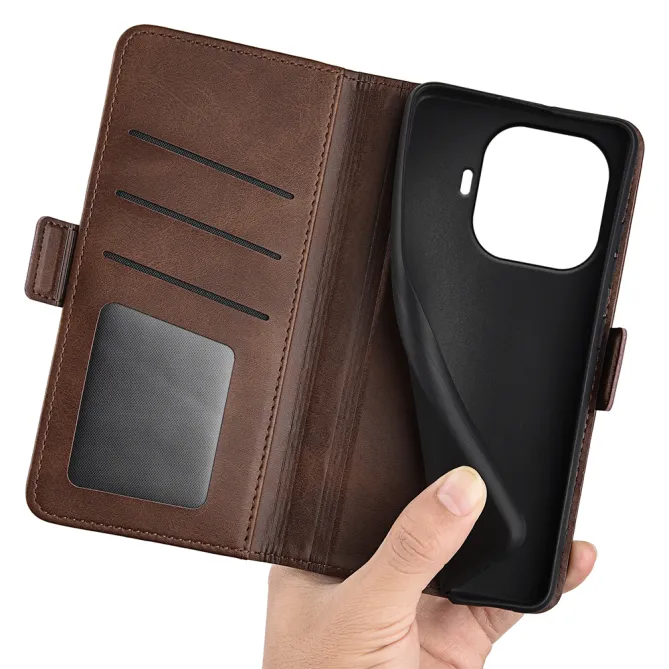 Étui Xiaomi 17T portefeuille revêtement simili cuir mat