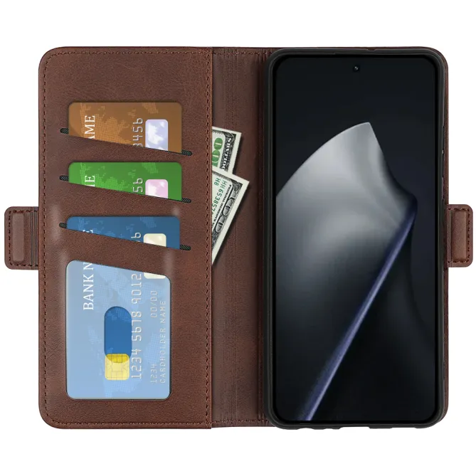 Étui Xiaomi 17T portefeuille revêtement simili cuir mat