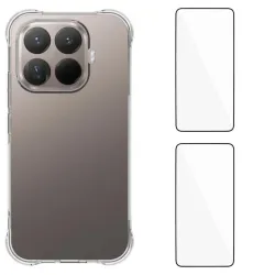Coque Xiaomi 17T transparente coins renforcés + 2 verres trempés