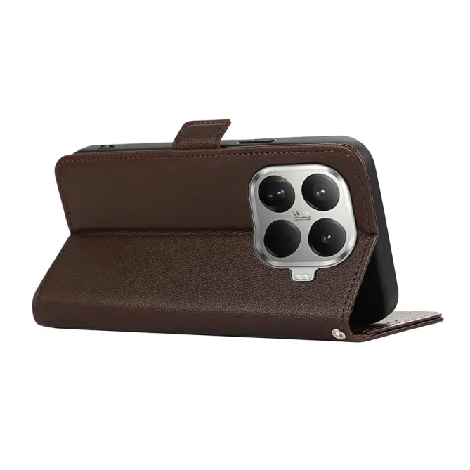 Housse Xiaomi 17T Legacy simili cuir grain litchi slim