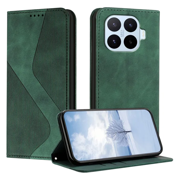Housse Xiaomi 17T business simili cuir suédé lignes
