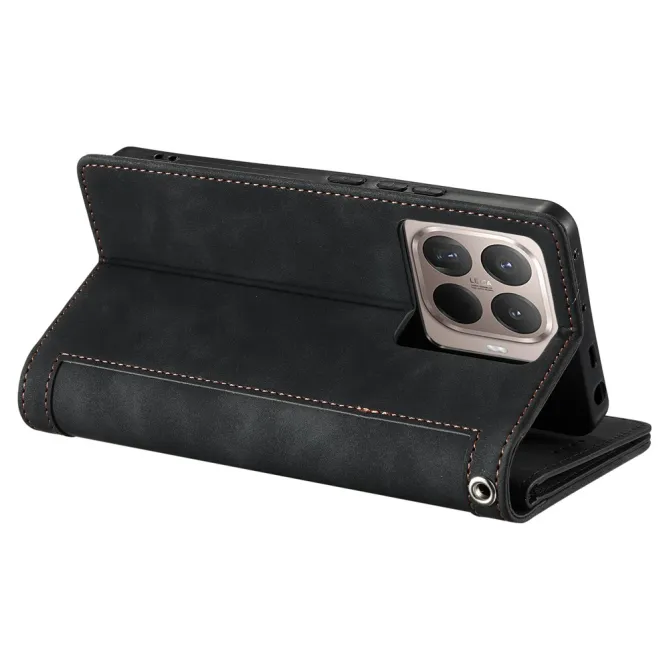 Housse Xiaomi 17T zippée 9 cartes simili cuir dragonne