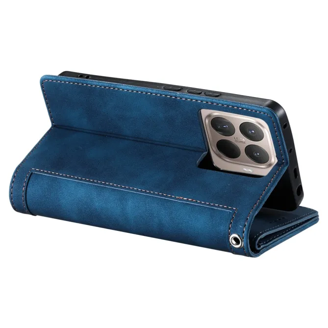 Housse Xiaomi 17T zippée 9 cartes simili cuir dragonne