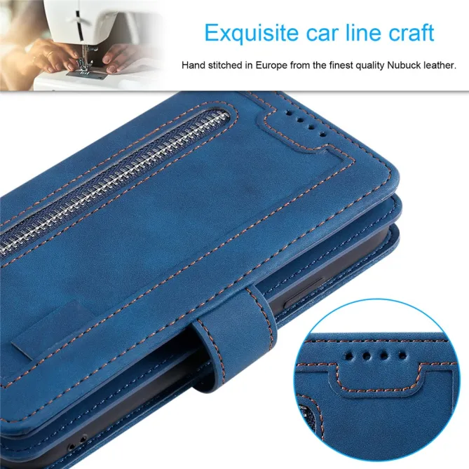 Housse Xiaomi 17T zippée 9 cartes simili cuir dragonne