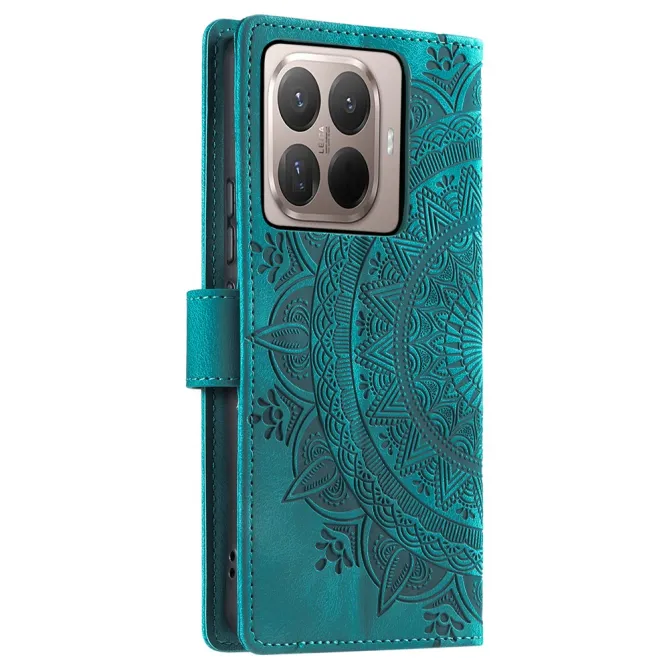 Housse Xiaomi 17T Mandala Relief Simili Cuir avec Dragonne