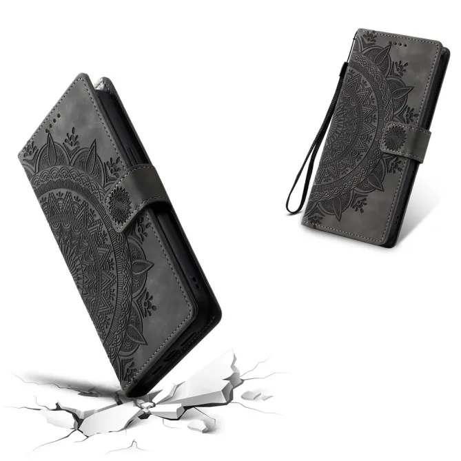Housse Xiaomi 17T Mandala Relief Simili Cuir avec Dragonne