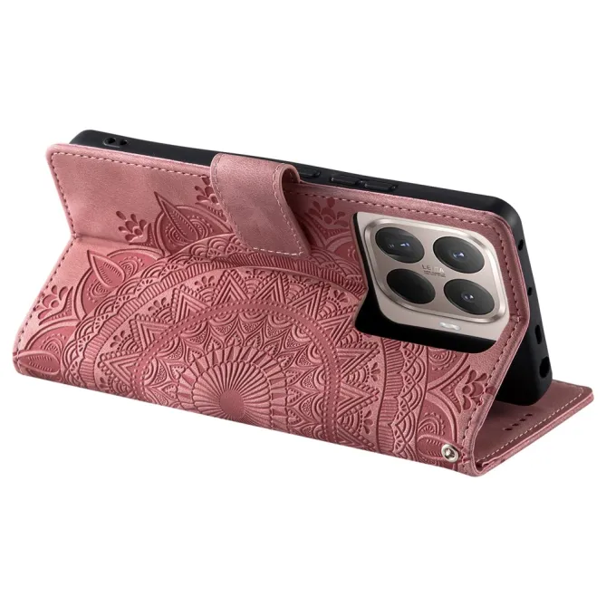 Housse Xiaomi 17T Mandala Relief Simili Cuir avec Dragonne