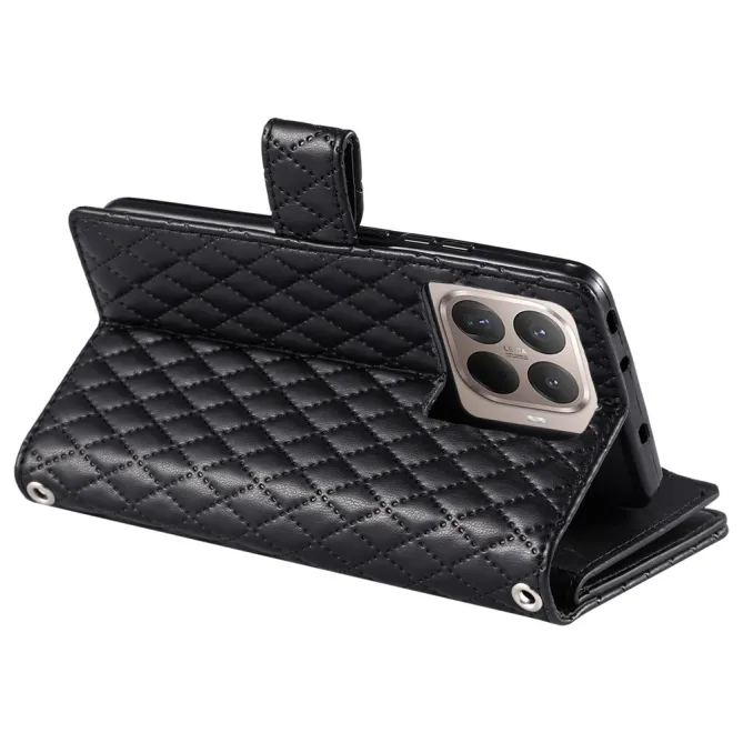 Housse Xiaomi 17T matelassée zippée porte-cartes dragonne