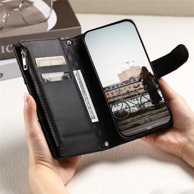 Housse Xiaomi 17T matelassée zippée porte-cartes dragonne
